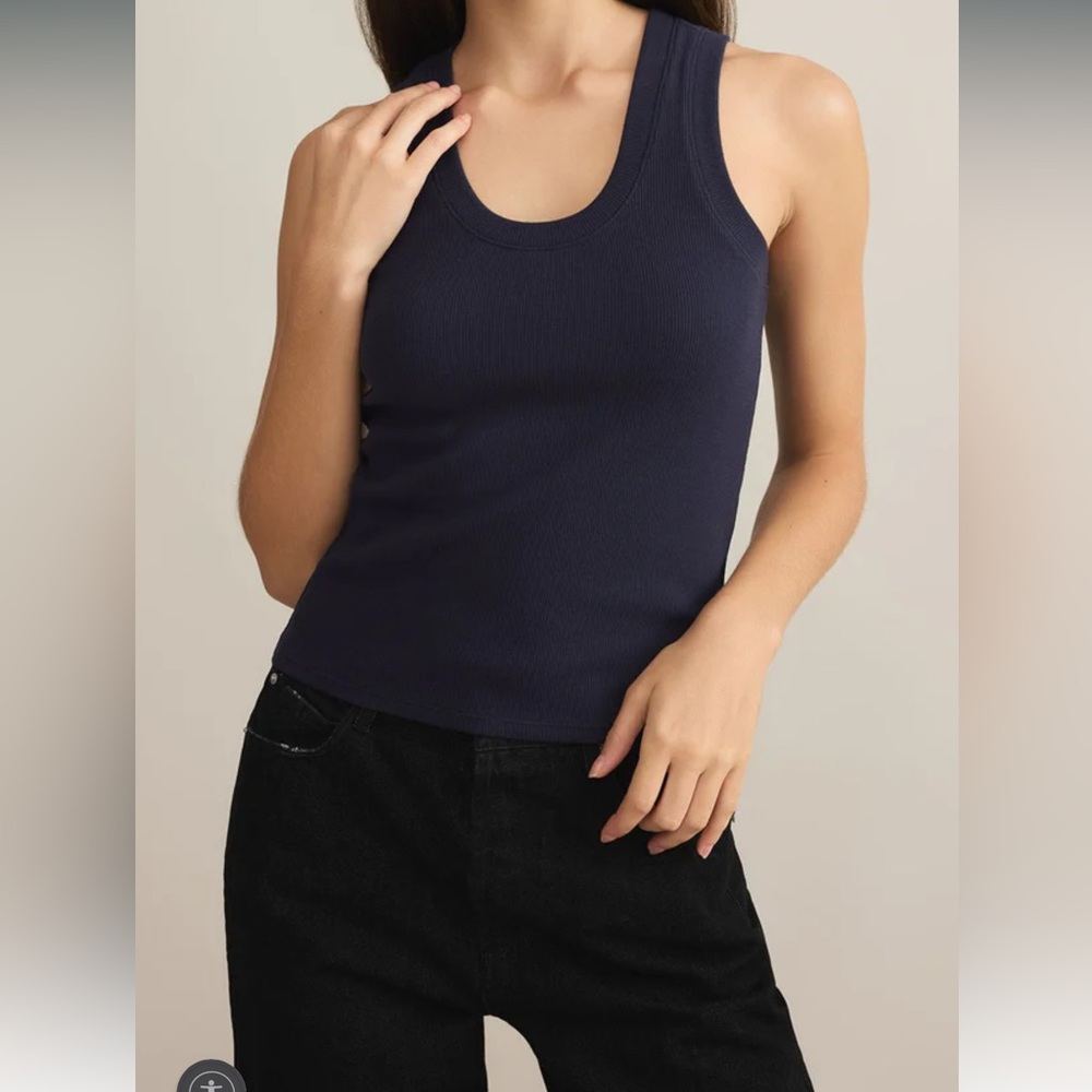 Z SUPPLY sirena rib tank top XS navy